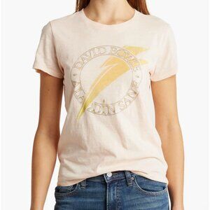 Lucky Brand Women's XS David Bowie Aladdin Sane Graphic Short Sleeve T-Shirt NWT